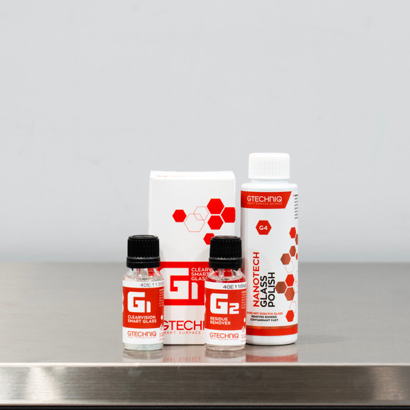 Gtechniq G1 Glass Coating 15ml and G4 Glass Polish 100ml | Combo The Clean Garage