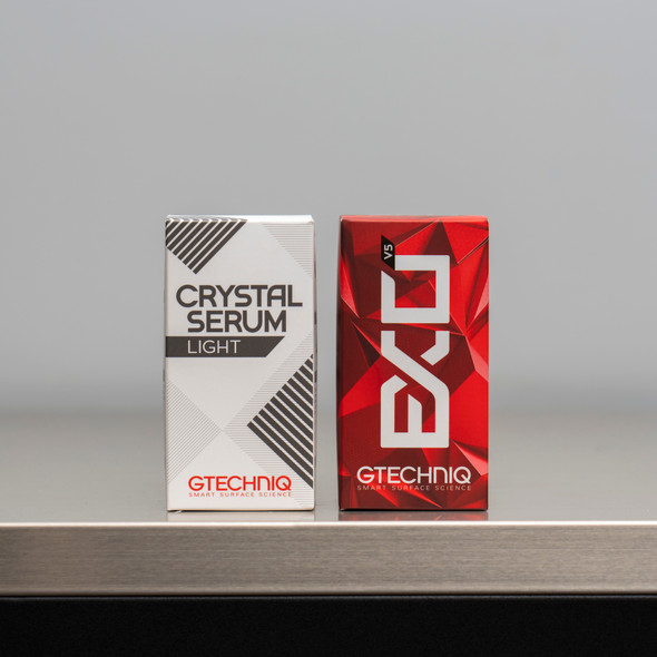 The Clean Garage Gtechniq Crystal Serum Light & EXO v5 30ml Combo | 2 Step Ceramic Coating Kit