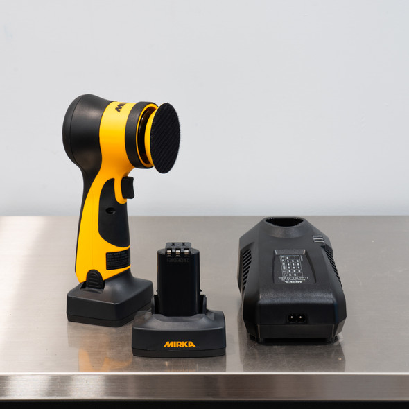 The Clean Garage |  Mirka AROP312-B Kit | Cordless 3" 12mm Random Orbital Polisher | 2 5.0Ah Batteries
