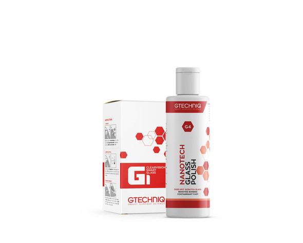 Gtechniq G1 Glass Coating 15ml and G4 Glass Polish 100ml | Combo | The Clean Garage
