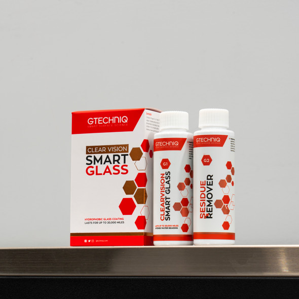 Gtechniq G1 100ml | Clear Vision Smart Glass Coating Sealant with G2 The Clean Garage