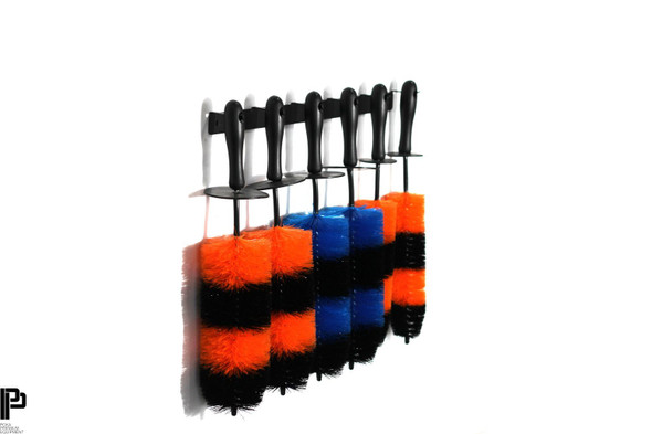 Clean Garage Poka Premium Wall Mount Detailing Brush Holder | For 6 Hanging Brushes