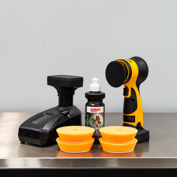 Mirka AROP312-B TCG Kit 2 | Cordless 3" 12mm DA Polisher | Pads and Polish | The Clean Garage