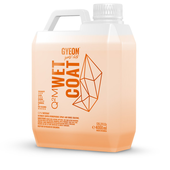 The Clean Garage GYEON Q2M WetCoat 4000ml | Hydrophobic Booster Spray & Rinse